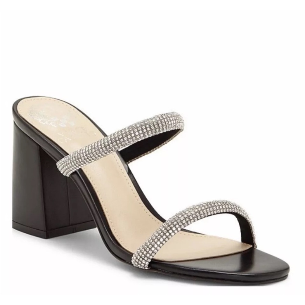 Vince Camuto VC Magaly Embellished Crysyal Strap Heels Sandals Size 8.5 New